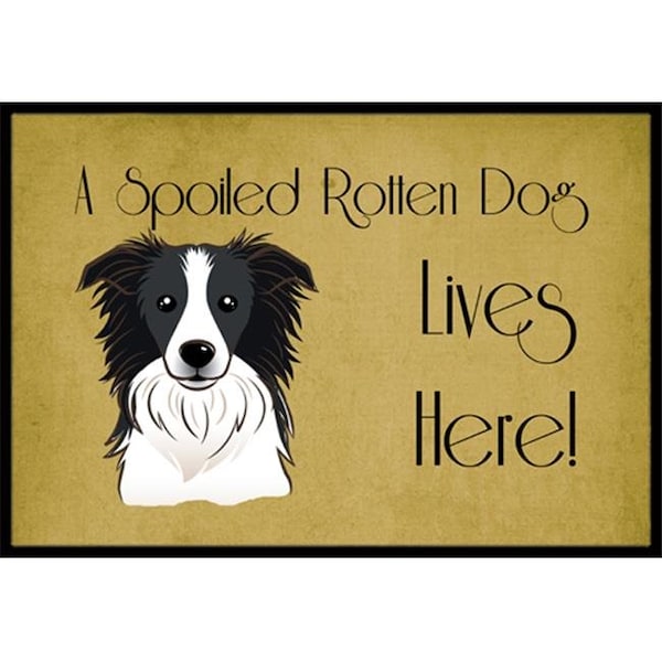 Carolines Treasures BB1489JMAT Border Collie Spoiled Dog Lives Here Indoor & Outdoor Mat; 24 x 36 in. BB1489JMAT - main